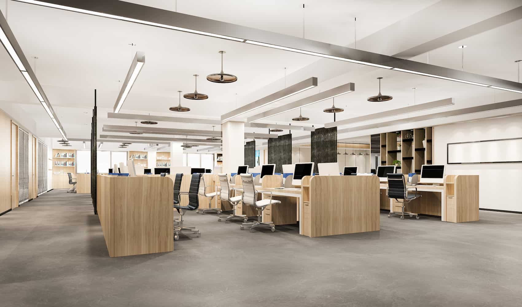 Commercial office building interior